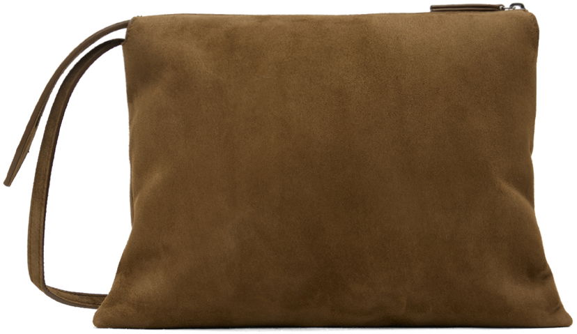 Чанта през рамо The Row Brown Nu Twin Shoulder Bag Кафяво | W1235-L28