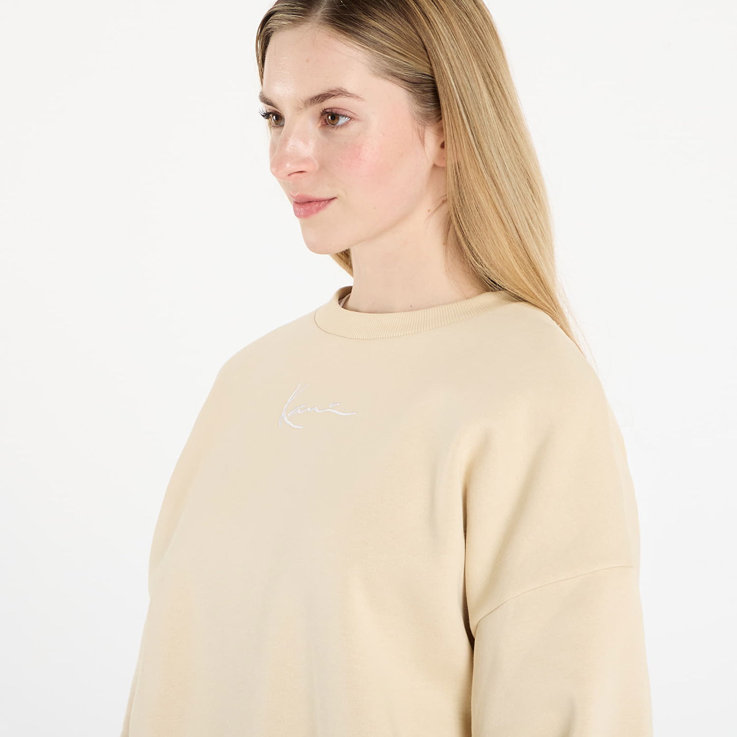 Суитчър Karl Kani Sweatshirt Small Signature Essential OS Crew Бежово | PD00008831, 1