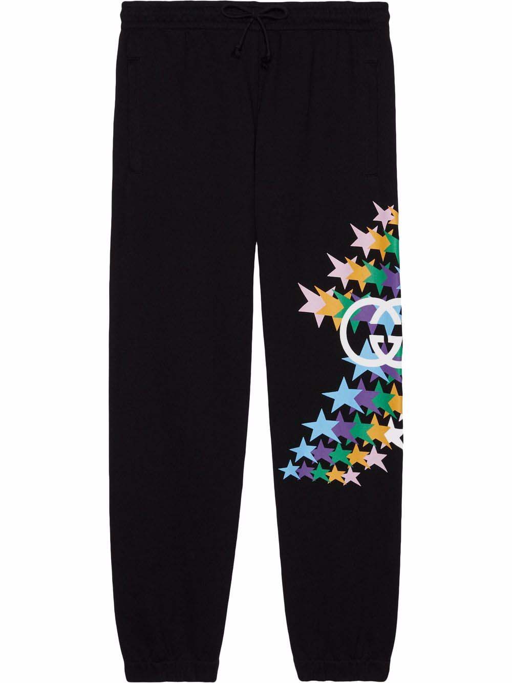 Спортни панталони Gucci Star-print Track Pants Black Черно | 663246 XJDOV 1082, 0