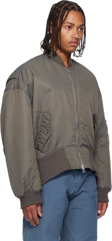 Яке бомбър JW Anderson JW Anderson Oversized Bomber Jacket with Curved Hem Зелено | JK0357-PG1696, 4