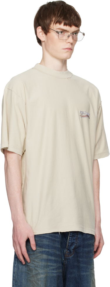 Тениска Balenciaga Balenciaga Political Campaign Inside-Out T-Shirt Бежово | 830247TSVF38573, 1
