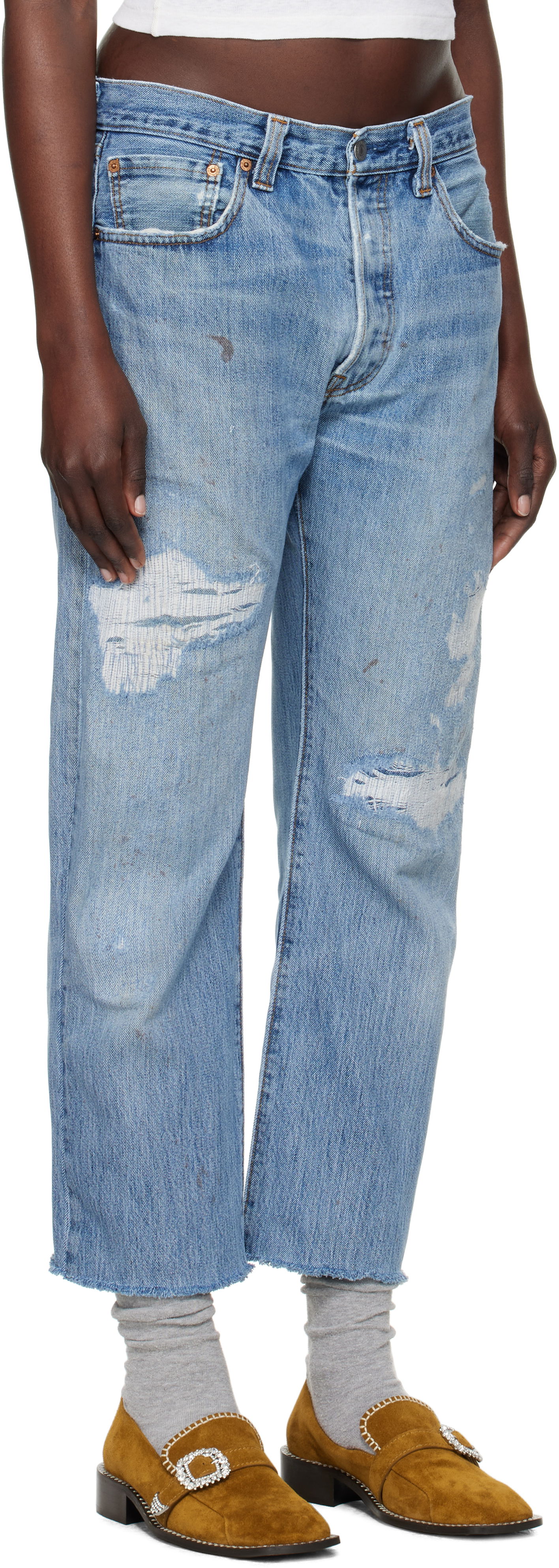 Дънки RE/DONE Re/Done Levi's Edition Boyfriend Jeans Синьо | 1188BFJ, 1