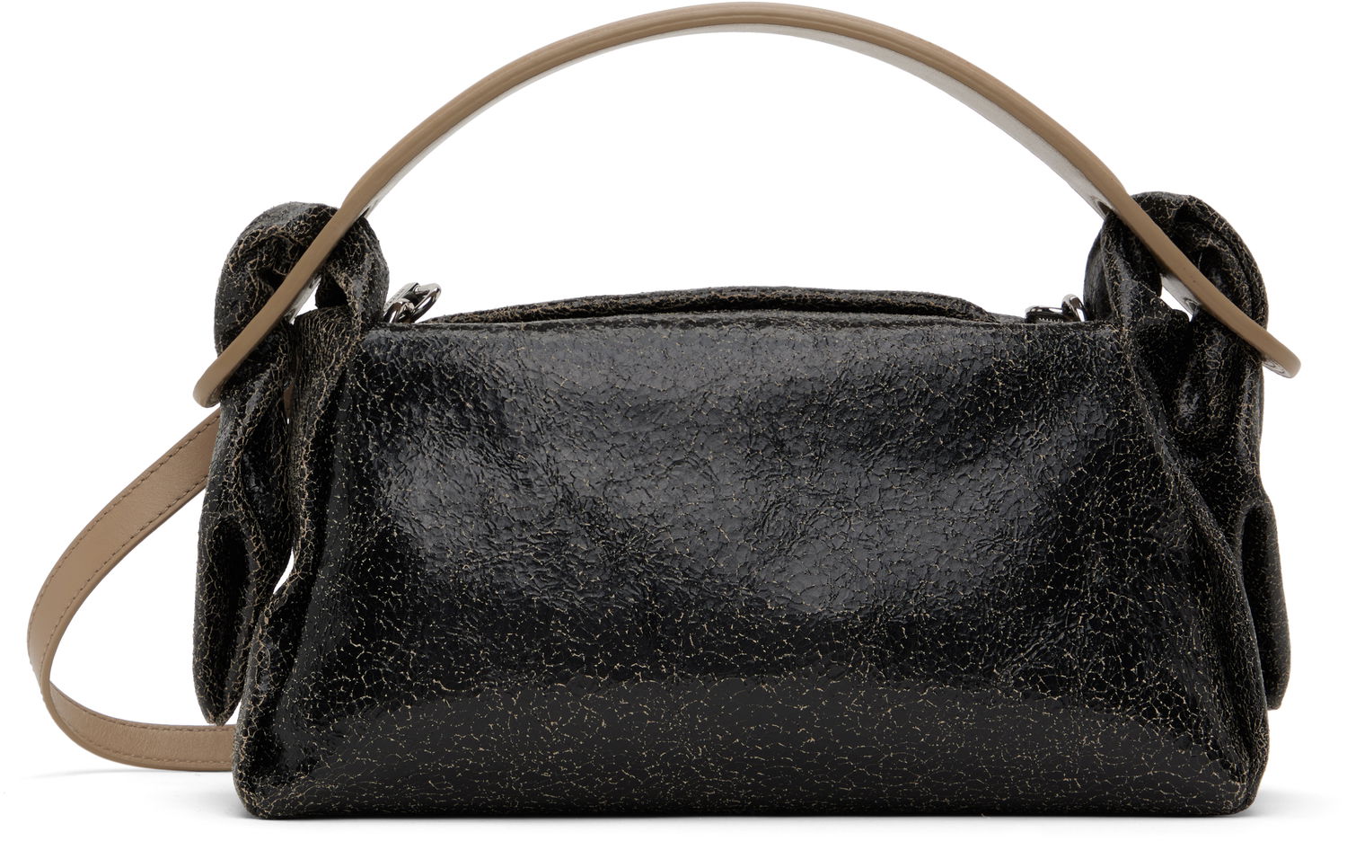 Дамска чанта KENZO Black Leather Shoulder Bag Черно | FF52SA818L08, 0