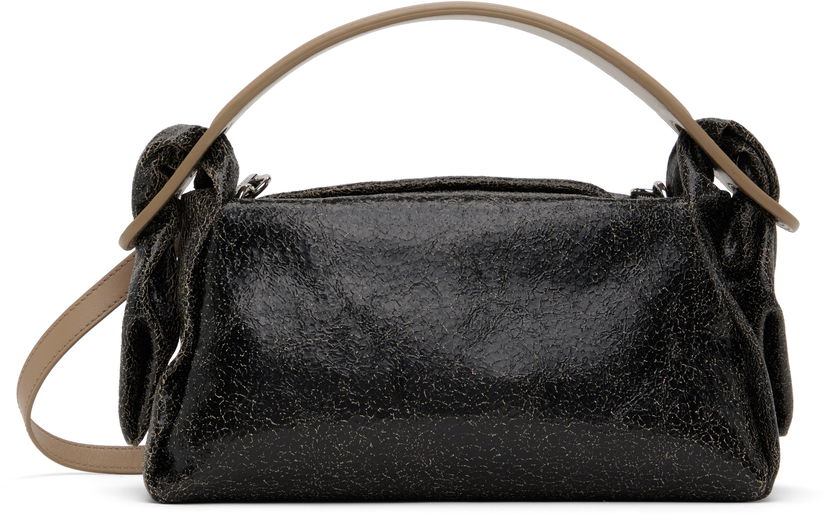 Дамска чанта KENZO Black Leather Shoulder Bag Черно | FF52SA818L08