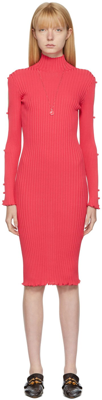 Pокля Bottega Veneta Rib Knit Dancer Dress Розово | 670662 V1DO0, 0