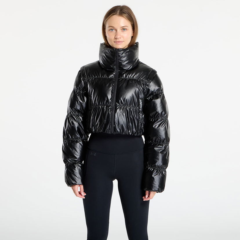 Пухо яке adidas Originals Essentials Glossy Cropped Puffer Jacket Черно | JX2988