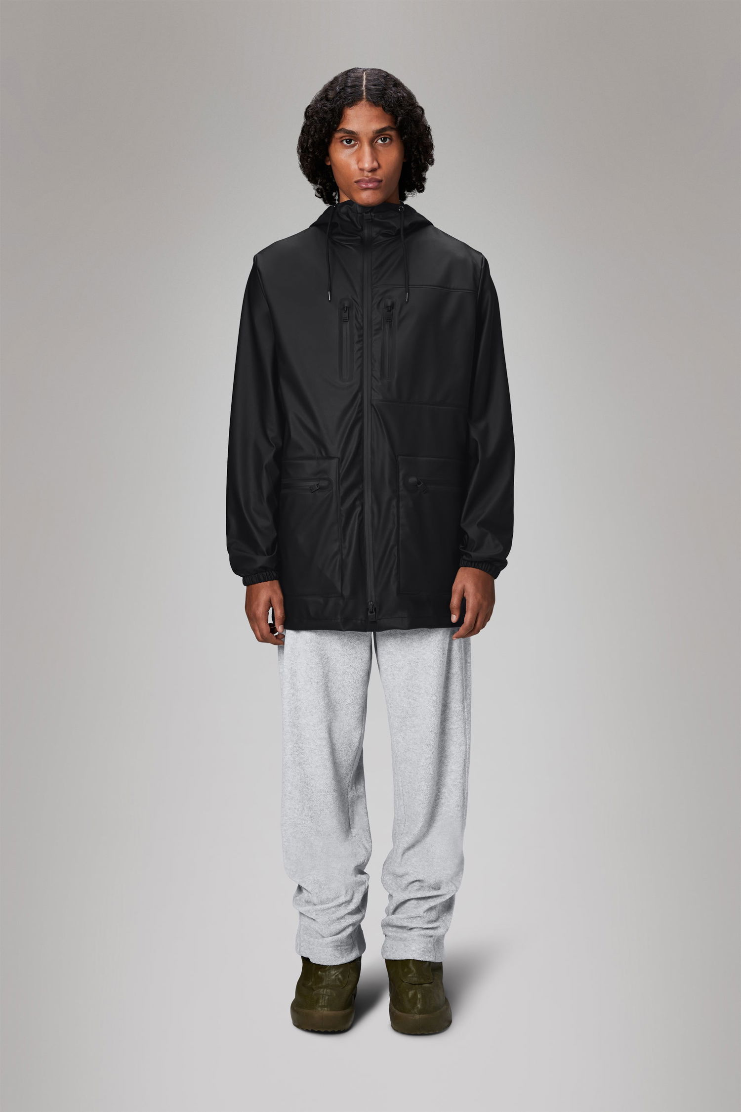 Парка Rains Cargo Long Jacket Черно | 12060\01, 1