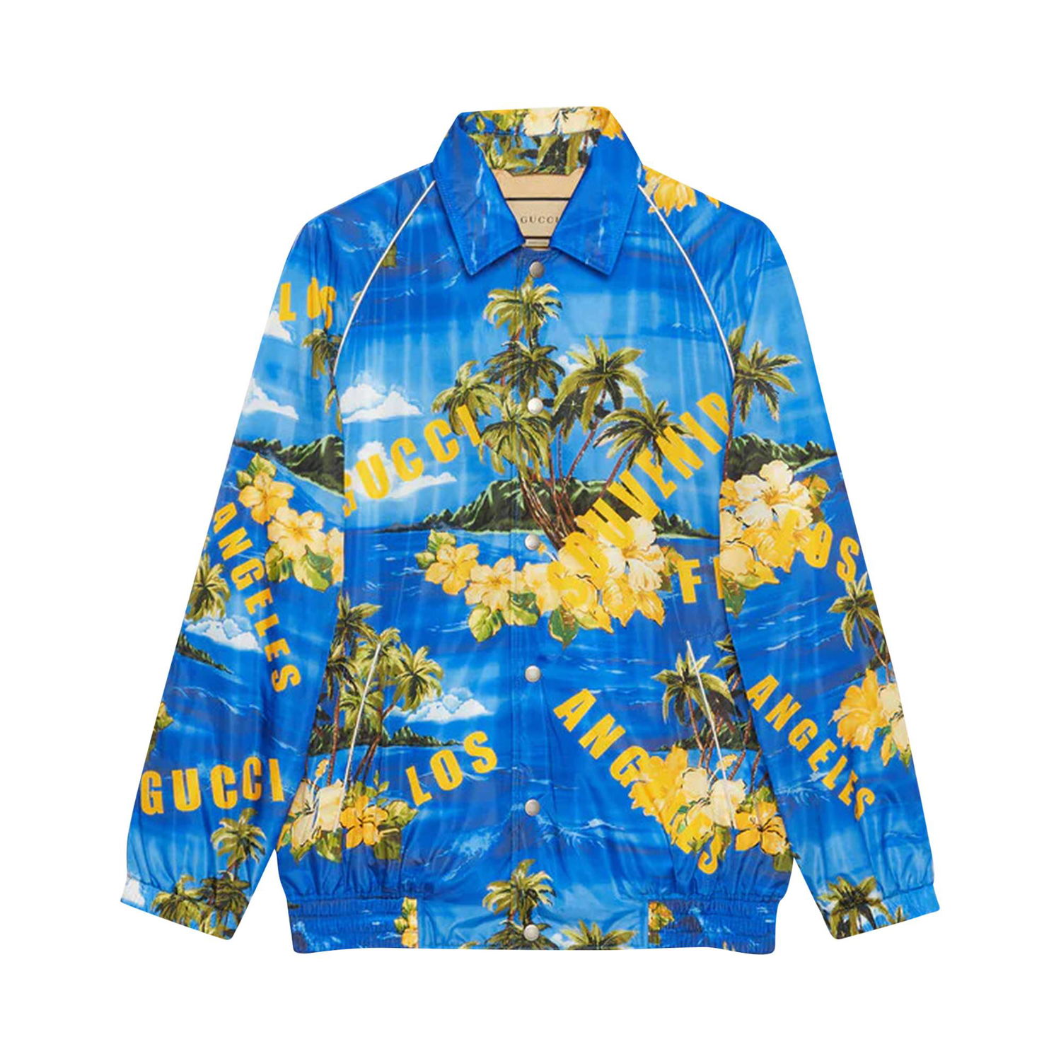 Яке Gucci Printed Nylon Jacket Синьо | 694137 ZAJI0 4216, 1