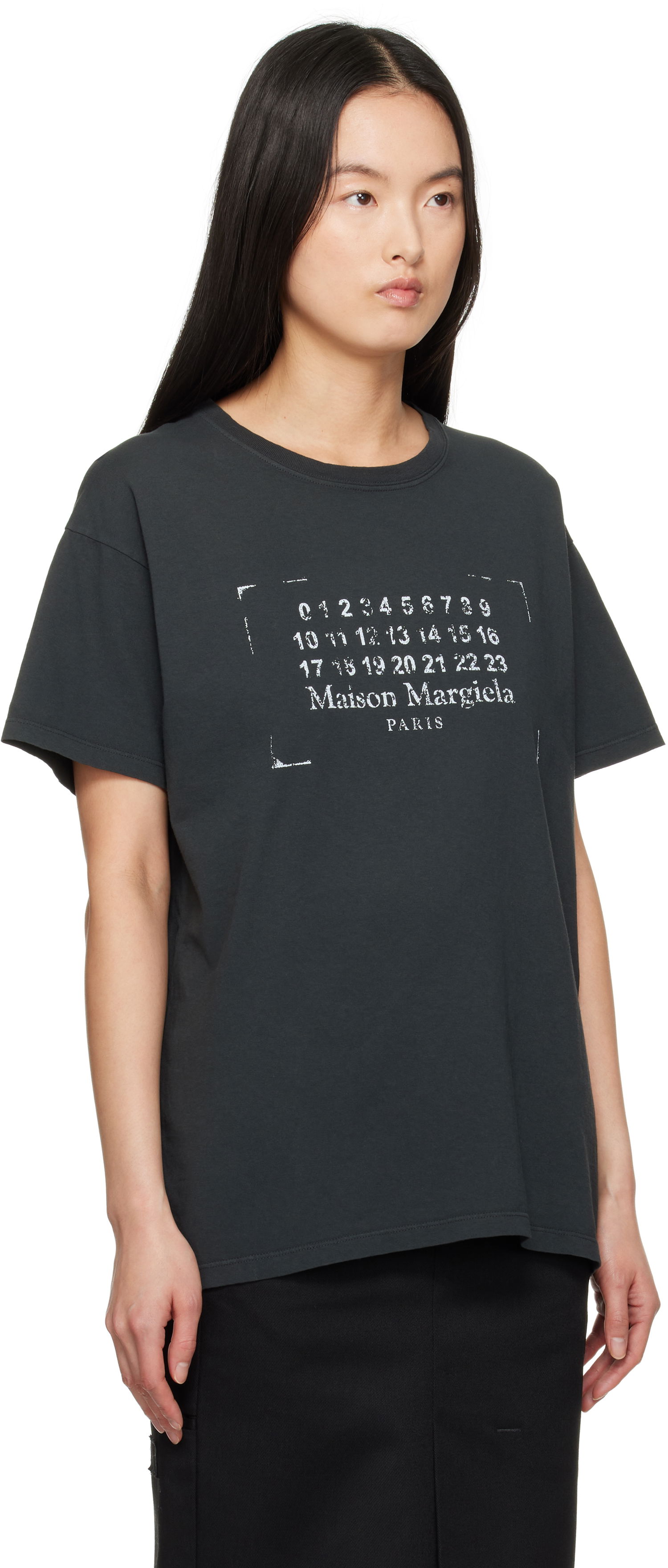 Тениска Maison Margiela Maison Margiela Stamp Logo T-Shirt Черно | S51GC0534 S24575, 1