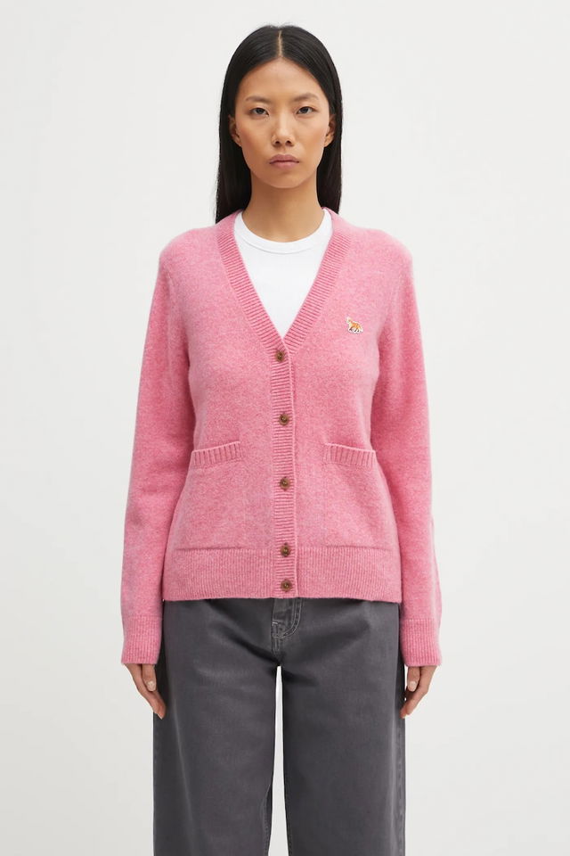 Maison Kitsuné Baby Fox Lambswool Boxy Cardigan