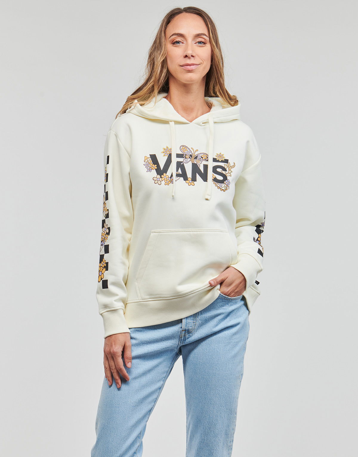 Суитчър Vans Wyld Trippy Paisley Boyfriend Fit Pullover Hoodie Бежово | VN000A7EFS8, 1