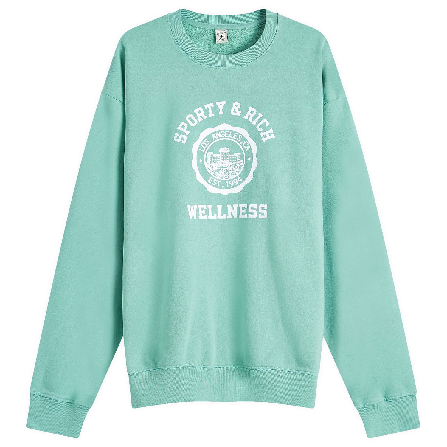 Суитчър Sporty & Rich Emlbem Sweatshirt Тюркоазено | WS067S409EA-313, 0