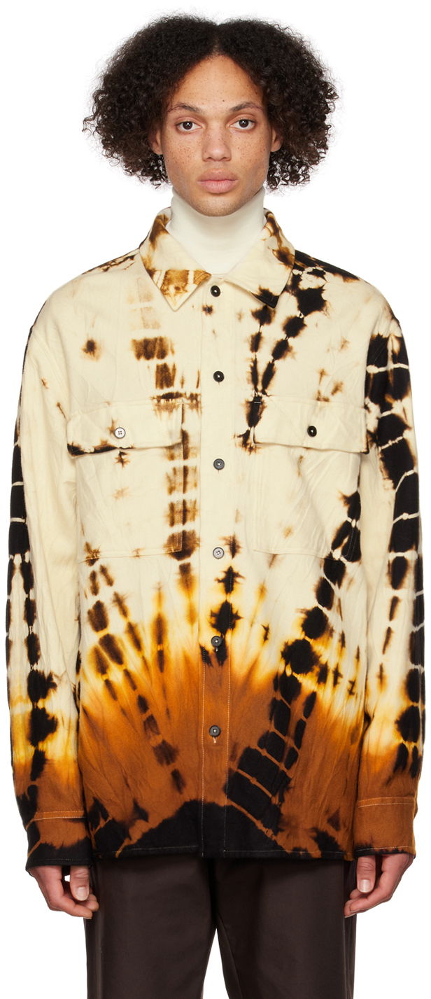 Риза Jil Sander Jil Sander Long Sleeve Tie-Dye Shirt Многоцветен | J47DL0002_JTN018