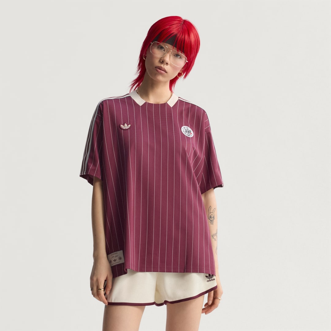 Фланелка adidas Performance Ajax Amsterdam Terrace Icons Soccer Jersey Бургунди | JM7348, 0
