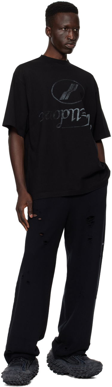 Спортни панталони We11done We11done Distressed Sweatpants Черно | WD-TA1-24-812-U-BK, 3