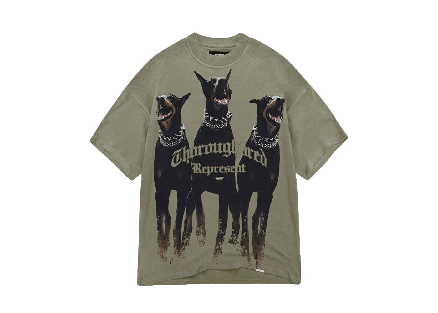 Тениска Represent Clo Represent Thoroughbred T-shirt Khaki Зелено | MT4005-168, 0