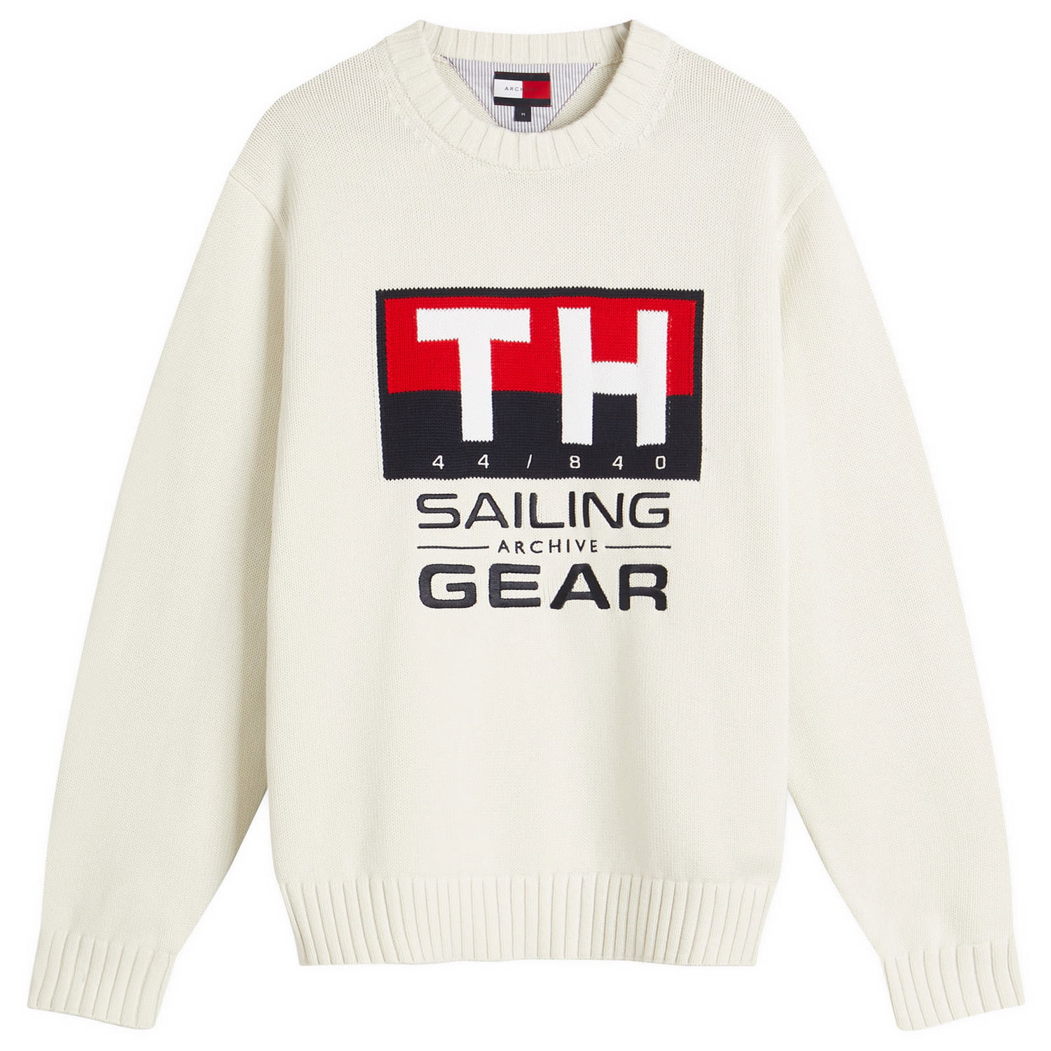 Пуловер Tommy Hilfiger Tommy Jeans Men's Sailing Crewneck Knit Sweater Бяло | MN0MN00017YBI, 1