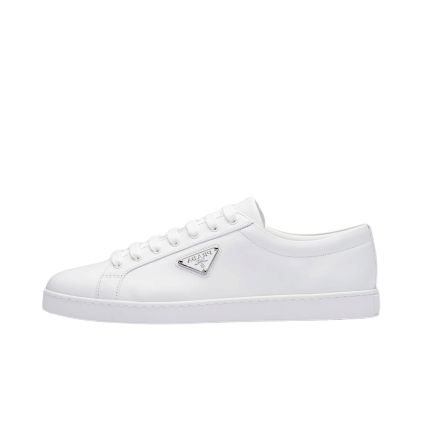 Кецове и обувки Prada Brushed Sneakers Leather Бяло | 2EE376_3F0E_F0009
