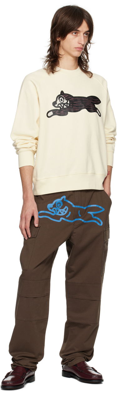 Пуловер BBC IceCream ICECREAM Woodgrain Running Dog Sweatshirt Бежово | IC24327, 3