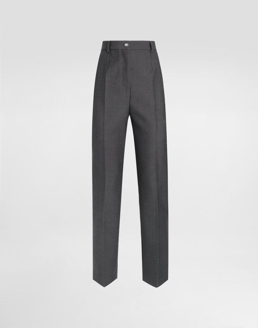 Панталони Dolce & Gabbana Tailored Woolen Pants Кафяво | FTAM2TFU287S8290