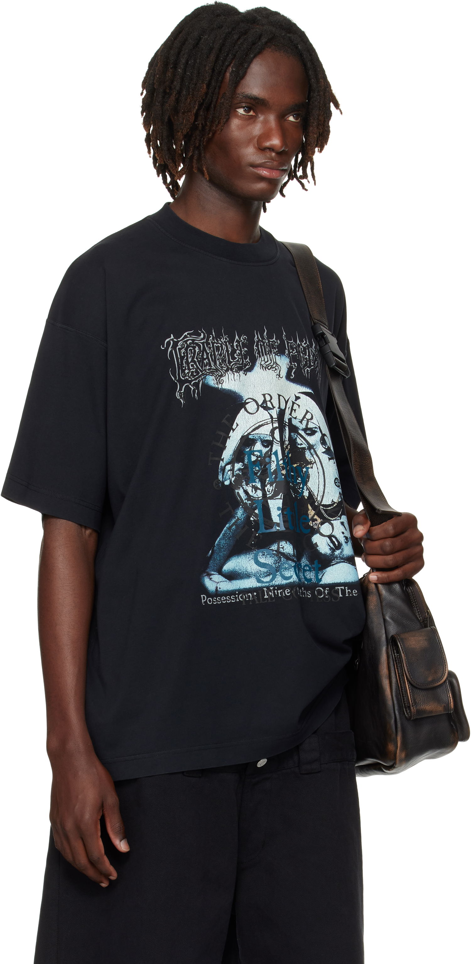 Тениска VETEMENTS VETEMENTS Cradle of Filth 'Filthy Secret' Oversized T-Shirt Черно | UCF76TR600B, 1