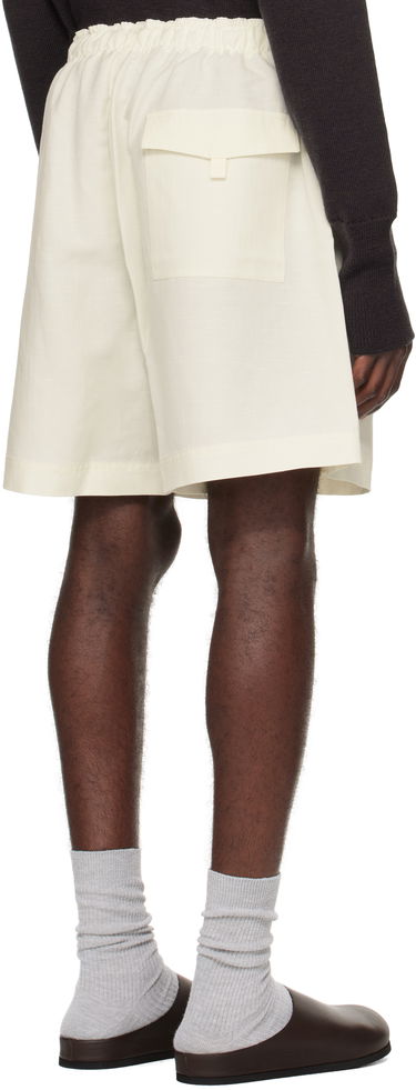 Къси панталони Studio Nicholson Starboard Drawstring Shorts Бяло | STARBOARD SNM - 1369, 2