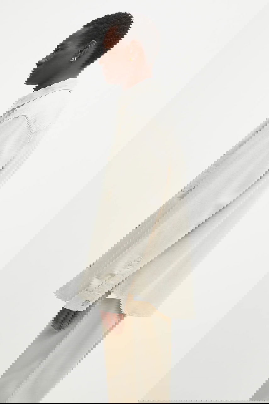 Риза Carhartt WIP Walter Linen Blend Relaxed Classic Collar Shirt Бежово | I033578.502, 1