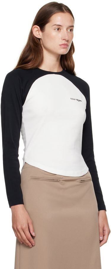 Тениска Courrèges Courrèges Circle Contrast Long Sleeve T-Shirt Черно | 325JTS228JS0203, 1