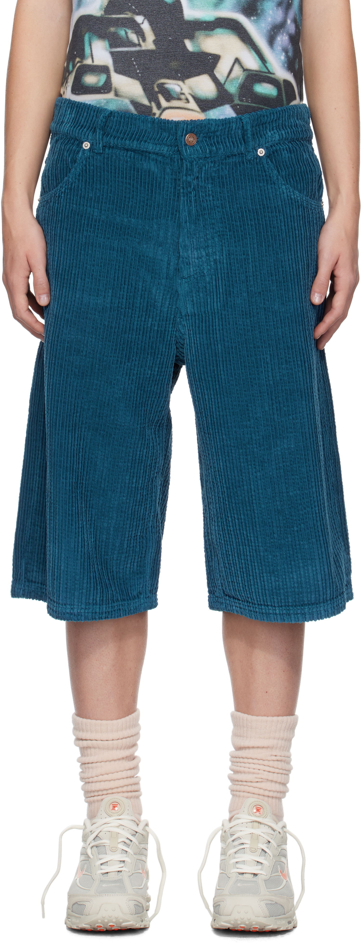 Къси панталони ERL Corduroy Shorts Синьо | ERL09P007, 0