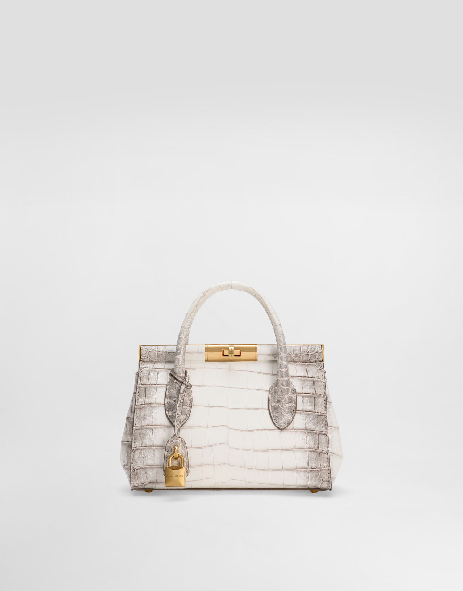Дамска чанта Dolce & Gabbana Dolce & Gabbana Mini Marlene Crocodile-Embossed Day Bag Бяло | BB7744A2Y4080001, 0