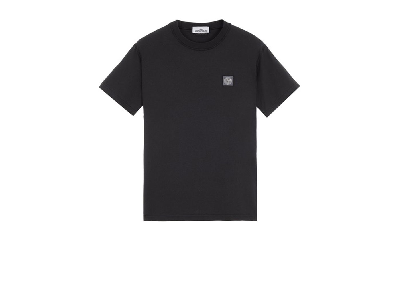 Тениска Stone Island Organic Cotton Fissato Effect T-shirt Черно | 23757, 0