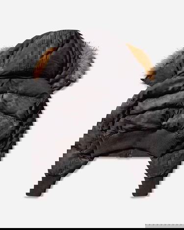 Пухо яке GUESS Distressed Cropped Puffer Jacket with Faux Fur Hood Черно | W5BL10WGF30 JTMU, 2