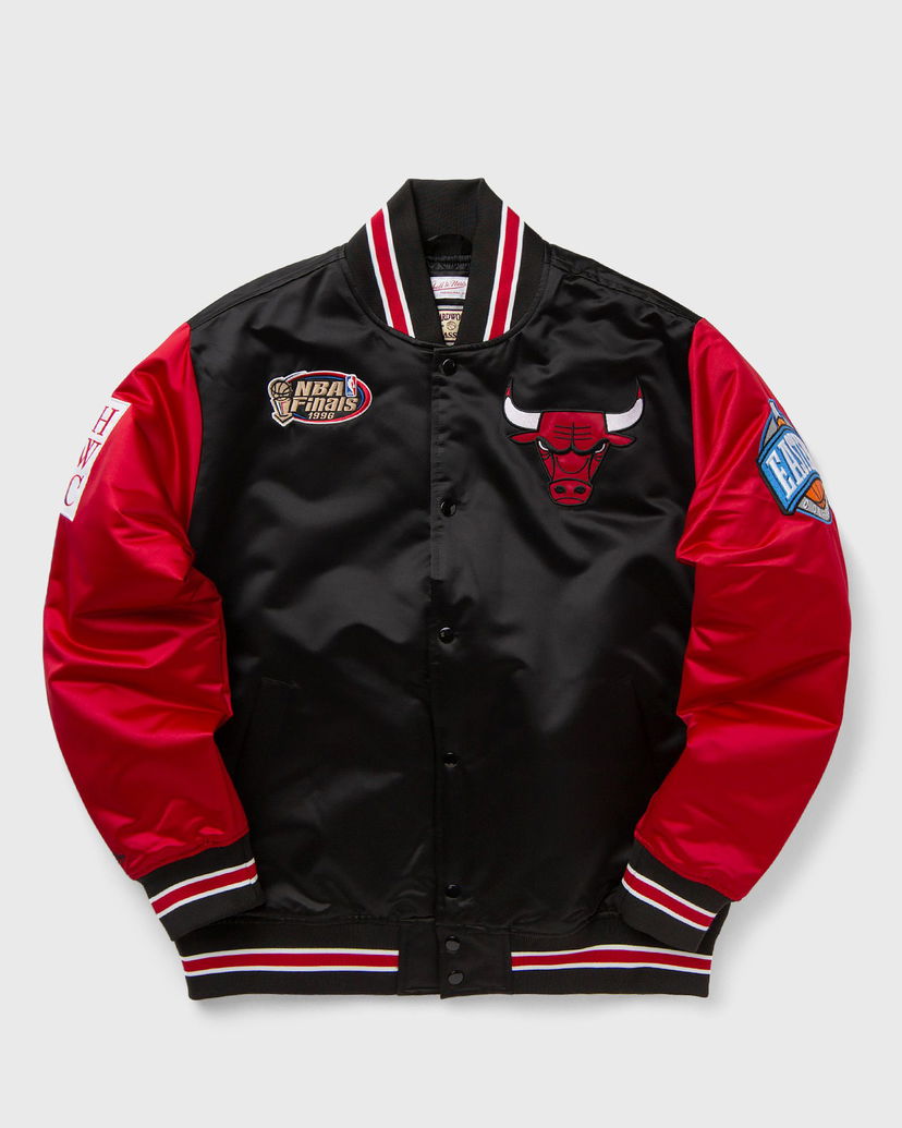 Яке бомбър Mitchell & Ness PRIMETIME HEAVYWEIGHT SATIN JACKET VINTAGE LOGO CHICAGO BULLS Черно | JK8453-CBUBLCK