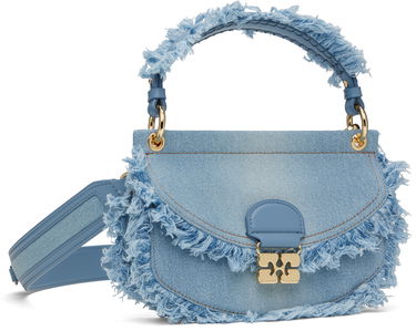 Дамска чанта GANNI GANNI Mini Top Handle Apo-G Denim Bag Синьо | A6520, 1