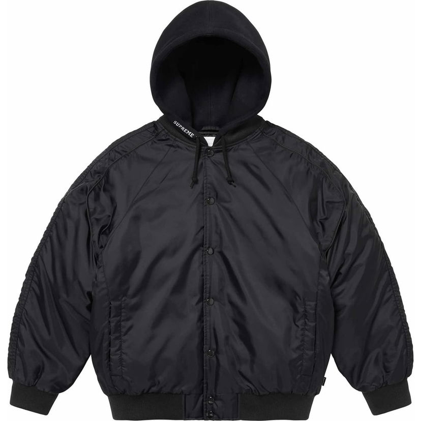 Яке бомбър Supreme Hooded Stadium Jacket Черно | SUP-SS24-224