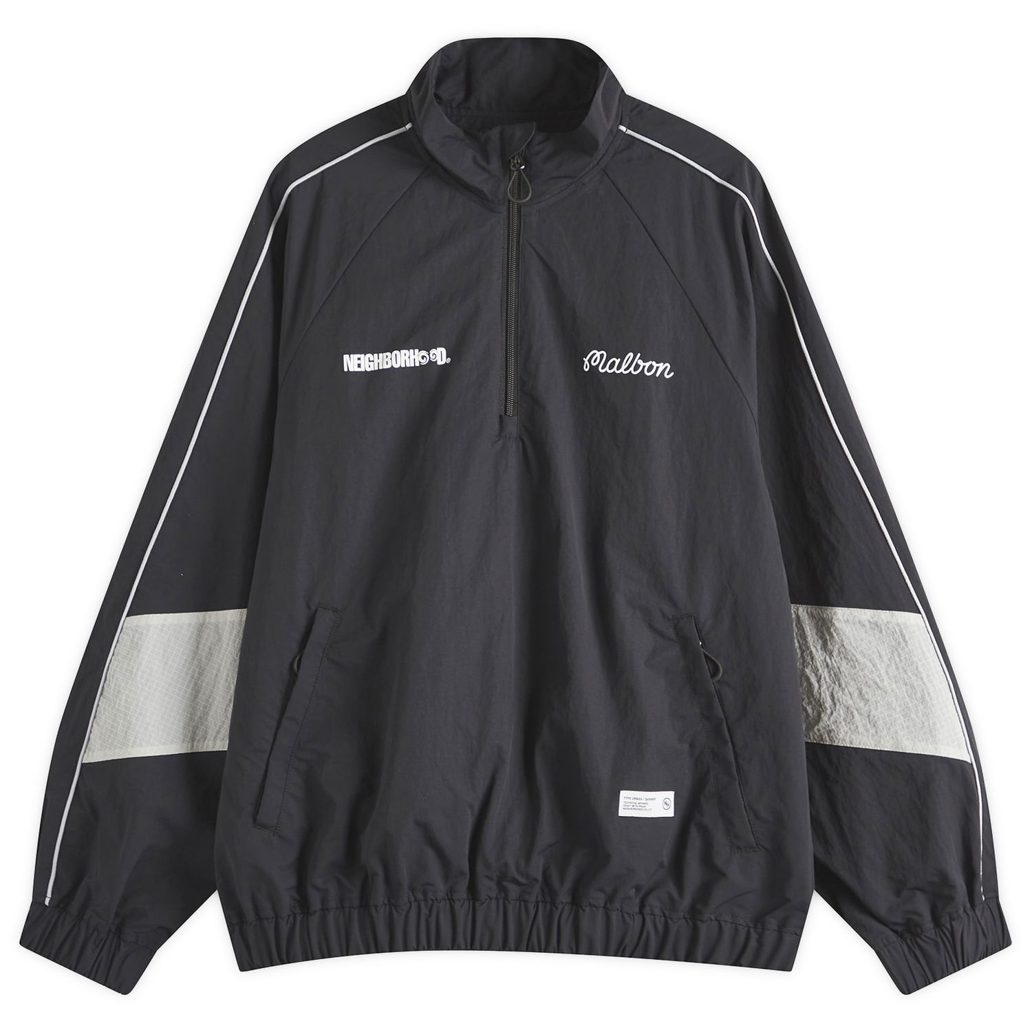 Ветровка Neighborhood Malbon Golf Quarter Zip Jacket, Size Large Черно | 251TS54N-JKM02-BLK, 1
