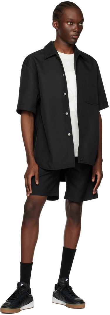 Риза Courrèges Short Sleeve Button-Up Shirt Черно | 123CCH023PL0056, 3