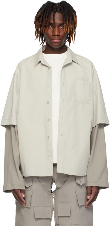 Риза We11done We11done Layered Shirt Сиво | WD-SH0-25-162-M-GY, 0