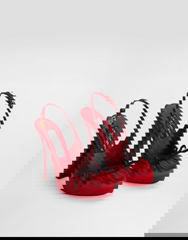 Кецове и обувки Dolce & Gabbana Dolce & Gabbana Satin Slingbacks with Bow Detail Червено | CG0927AD1608S652, 1
