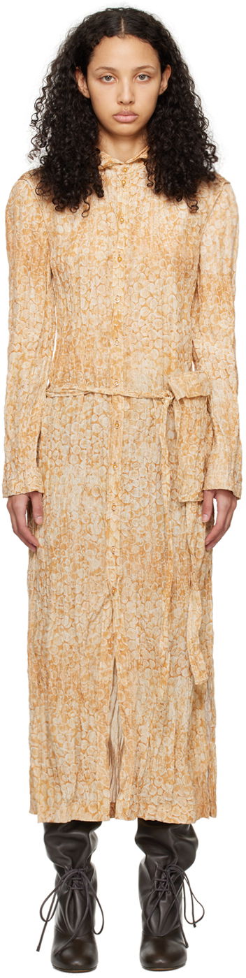 Pокля LEMAIRE Lemaire Atelier la Folie Edition Midi Dress Бежово | DR1064 LF1261, 0