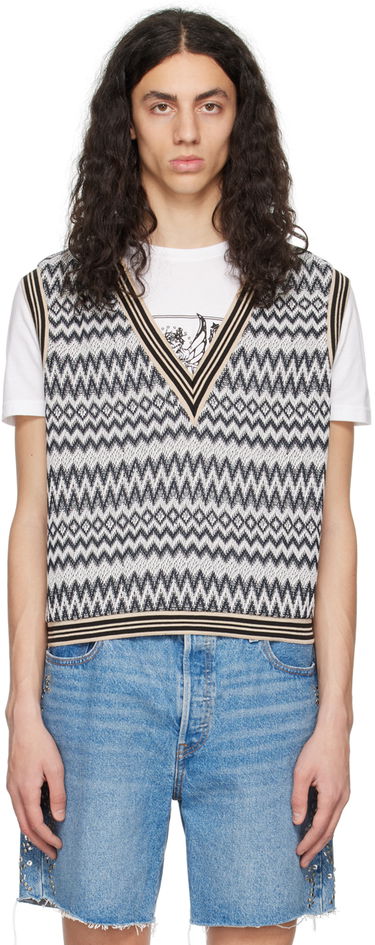 Пуловер Anna Sui Zig Zag Knit Vest Сиво | M1023K31, 0