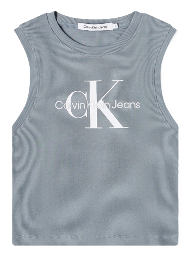 Потник CALVIN KLEIN Monologo Rib Tank Top Сиво | J20J221521PN6