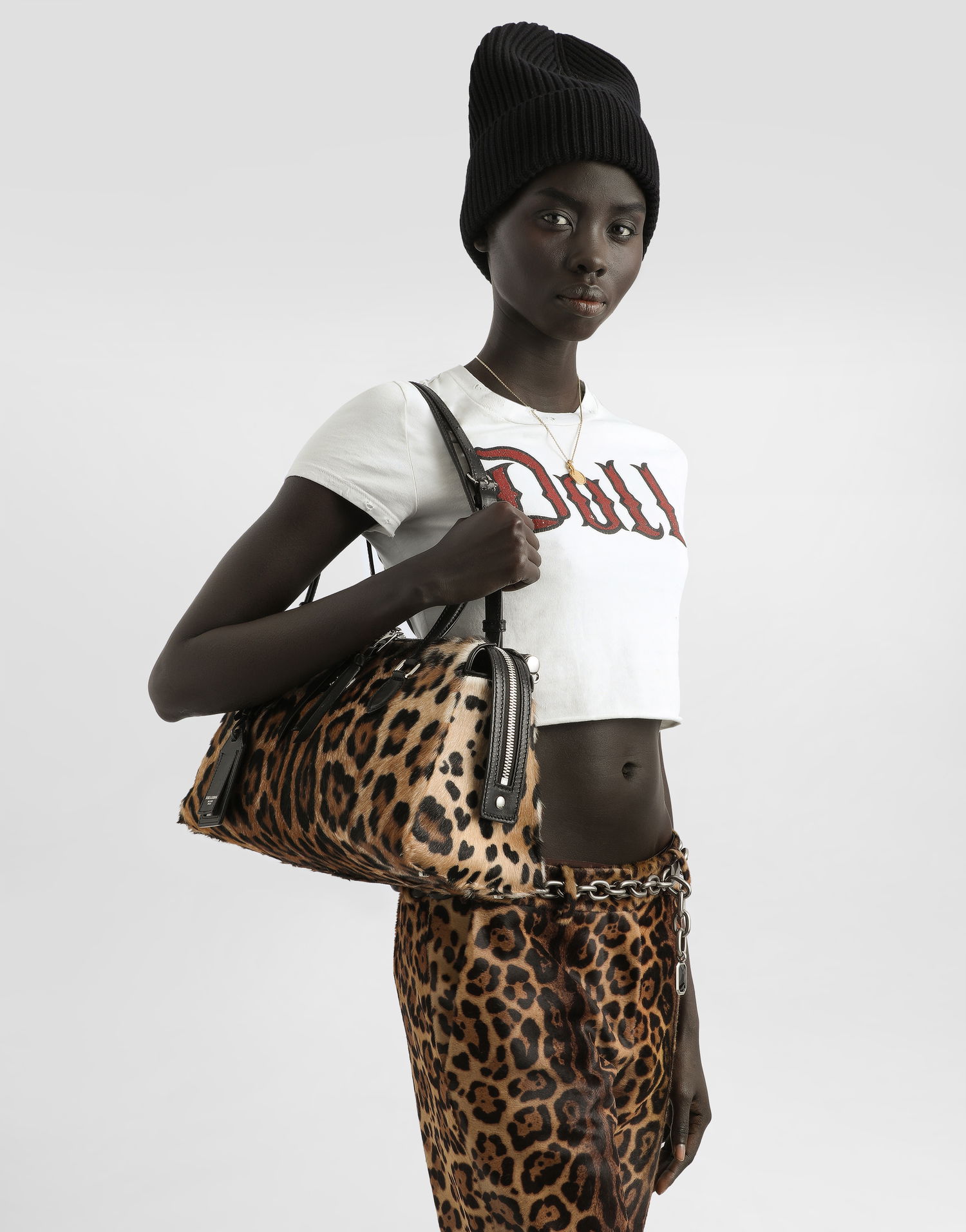 Чанта през рамо Dolce & Gabbana Dolce & Gabbana Vittoria Leo-Print Shoulder and Crossbody Bag Многоцветен | BB7844AX85389738_1, 1