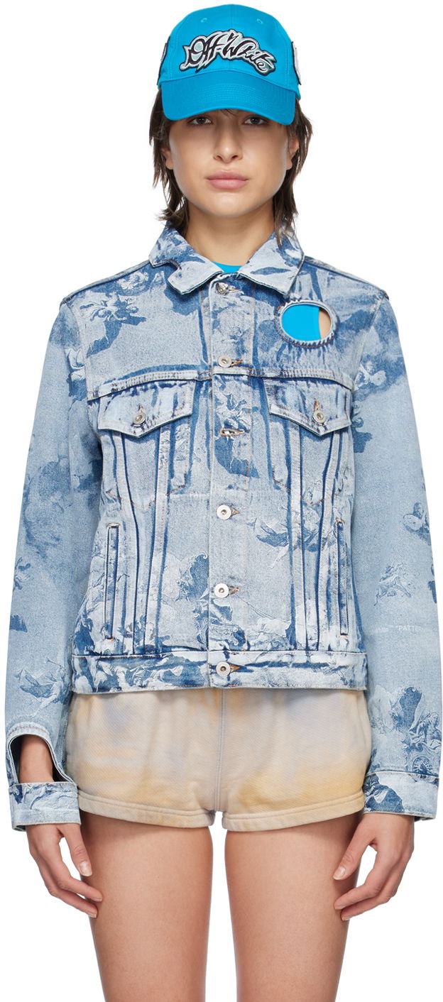 Яке Off-White Blue Sky Meteor Denim Jacket Синьо | OWYE027S23DEN0034000, 0