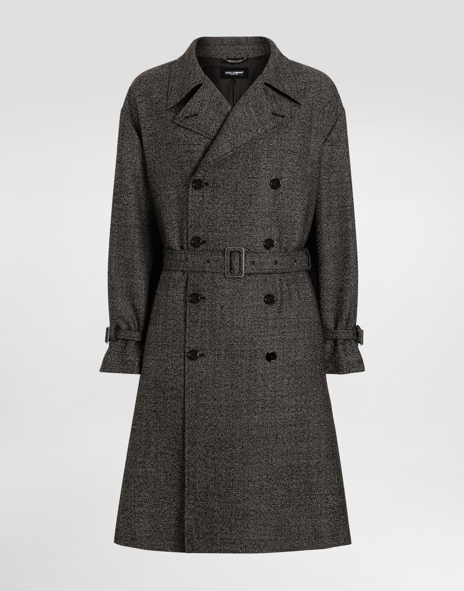 Тренчкот Dolce & Gabbana Dolce & Gabbana Double-breasted Wool Trench Coat Сиво | G052KTFM2G4S8031, 0