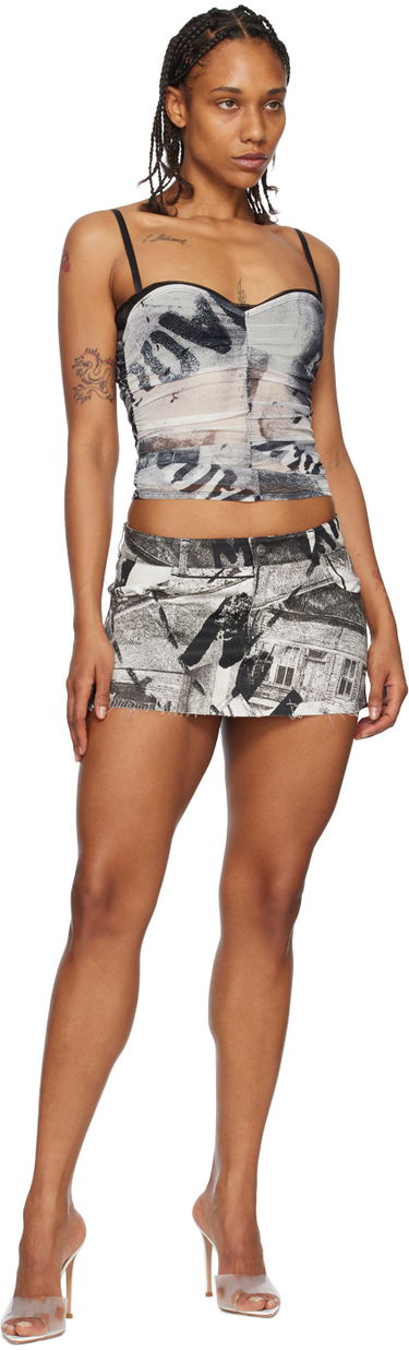 Пола Miaou Miaou Miss Newspaper Print Miniskirt Многоцветен | 4019SCEYR, 3