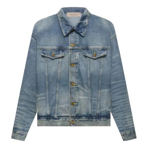 Яке Fear of God Essentials Denim Trucker Jacket Синьо | FOG-FW22-005