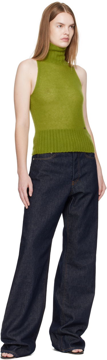 Пуловер Tom Ford TOM FORD Cashmere Silk Sleeveless Turtleneck Зелено | MAK1381-YAX921, 3
