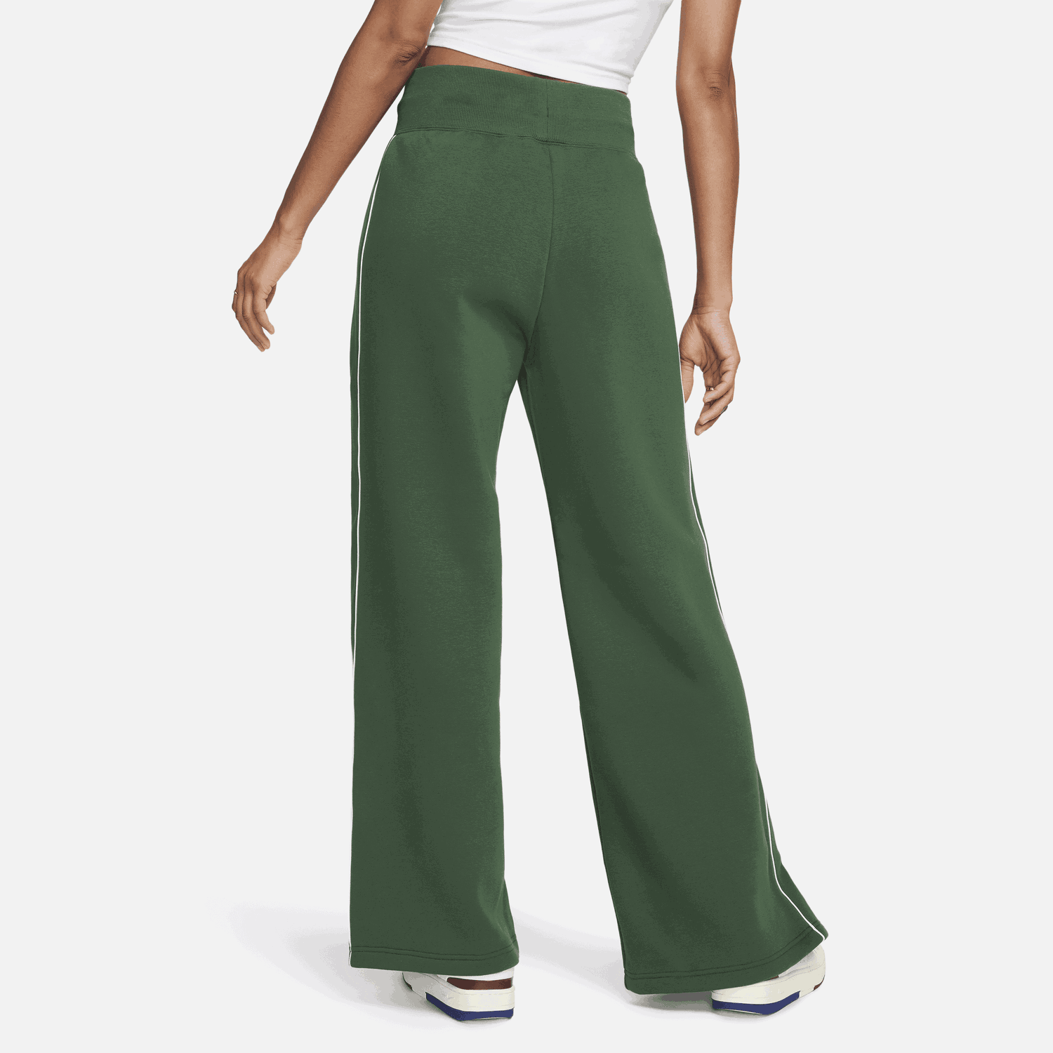 Спортни панталони Nike Sportswear Phoenix Fleece High-Waisted Open-Hem Tracksuit Bottoms Зелено | FV4972-323, 1