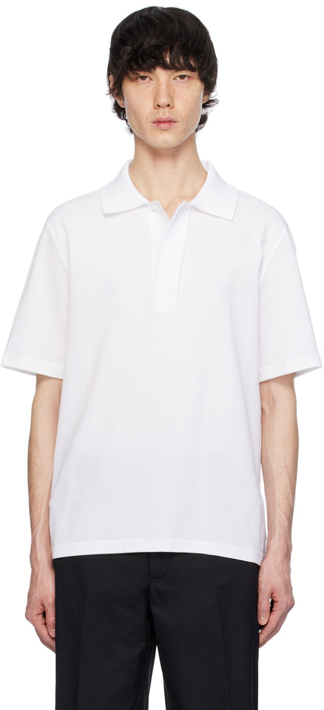 Поло тениска LANVIN Spread Collar Polo Tee Бяло | RM-PL0011-J011-P24